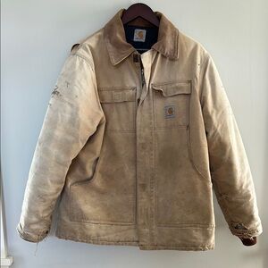 Carhartt Tan Military Field Jacket Durable Canvas